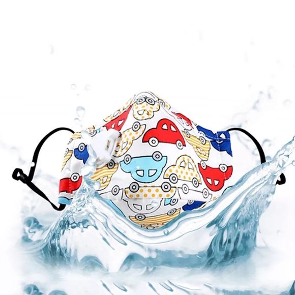 Kids Cotton Facemaske With Breath Valves - Picture 3 of 6